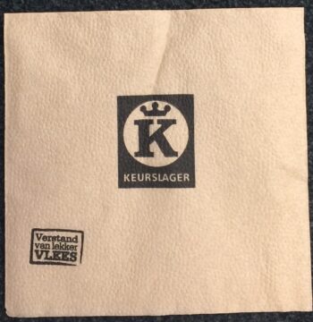 Keurslager, servetten 33x33cm. [1-laags]kraftlook, bruin