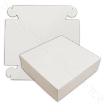 gebaksdozen 300x300x80mm. karton, wit zwanenhals