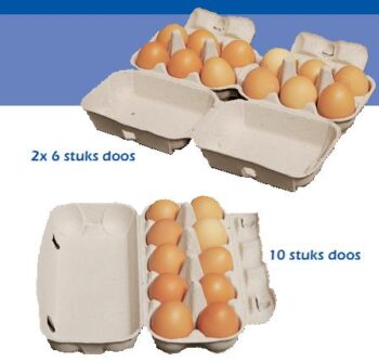 eierdozen, 1x10-eieren grijs