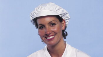 katoenen baret met klep, universeel wit