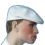 katoen/nylon pet, M (57/58) wit