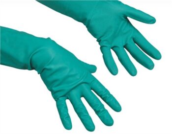 paar nitryl handschoenen maat 10 (XL) groen/blauw