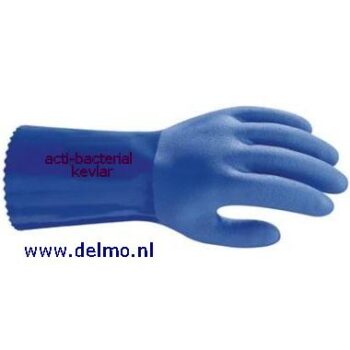 pr afvlies-handschoenen, mt L blauw met antislip