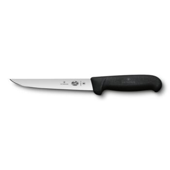 Victorinox uitbeenmes breed recht 12cm. zwart Fibrox heft