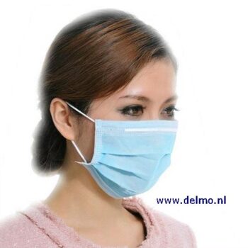 disposable mondmasker 3 laags, blauw