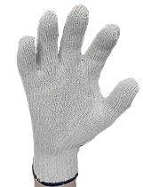 onderhandschoen katoen met boord, heavy maat XL, zwarte rand