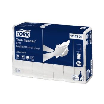 handdoek Tork-Xpress H2-vouw, wit [120398] 2-laags. 255x212mm (ds=21x180)