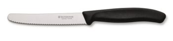 Victorinox Classic tomatenmes 11cm. golfsnede/ronde punt, zwart heft