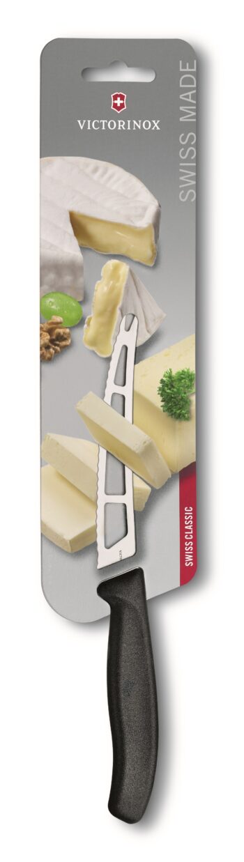 Victorinox Classic zachte-kaasmes, zwartkunststof heft, ZB-verp.