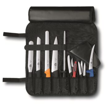 Victorinox zwart messen-roletui, groot 8-posities