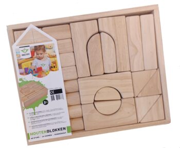 Blokvlak blokkendoos in kist *OUTLET*