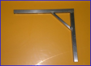 Blokvlak rvs console 40x40 cm.