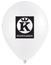 ballonnen, wit-metallic, Keurslager (verpakt per 50 stuks)
