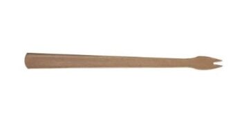 papieren disposable frietvorkjes, 14cm. bruin