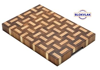 Blokvlak walnoot-houten snijplank, 530x330, dikte 50mm.