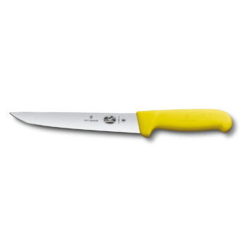 Victorinox steekmes, recht lemmet 25cm. geel Fibrox heft