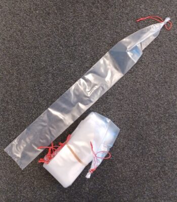 nylon-darm pg.90 L= 60 cl+witte lus (dik pa6) transparant